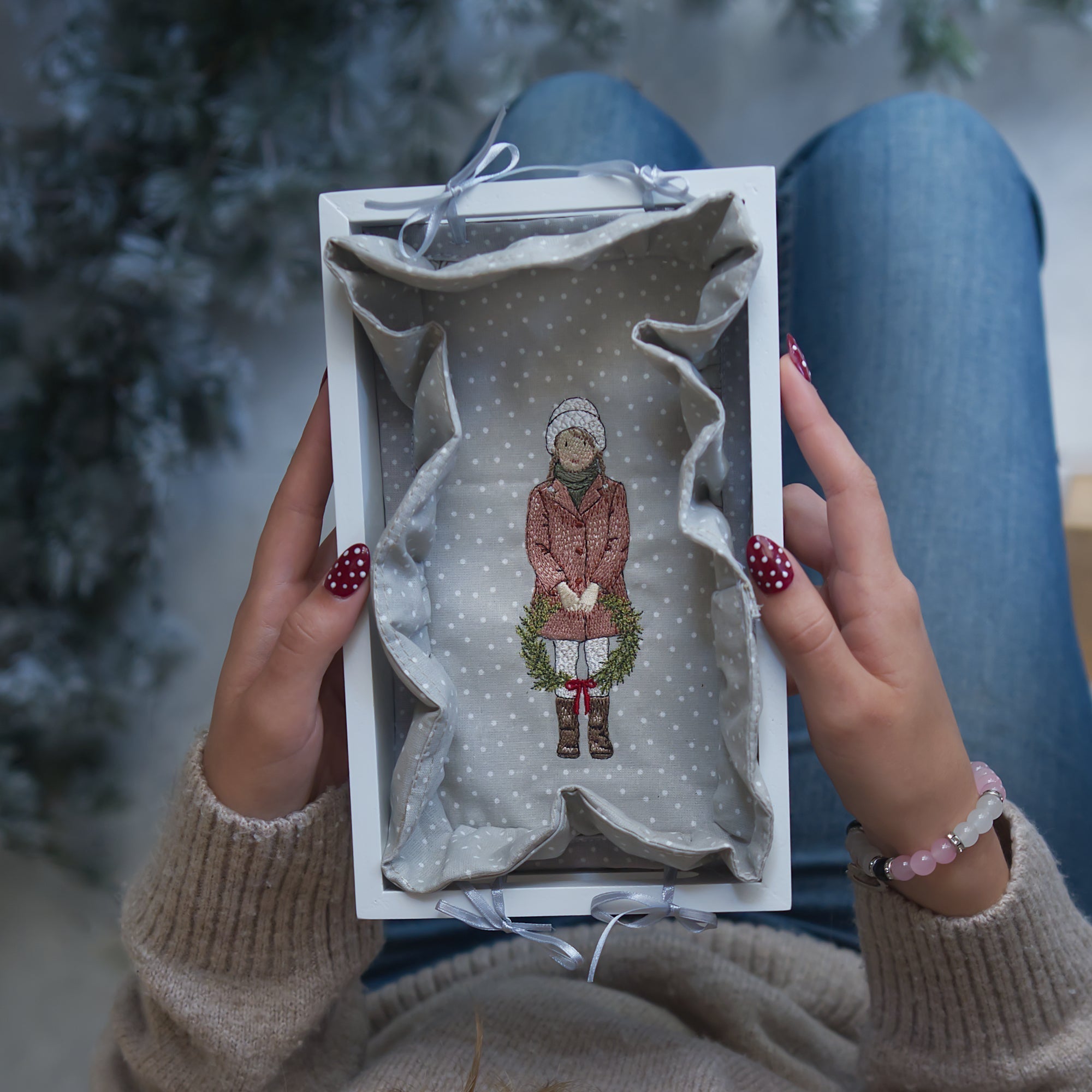 Kreative Geschenkideen zu Weihnachten liebevoll bestickt