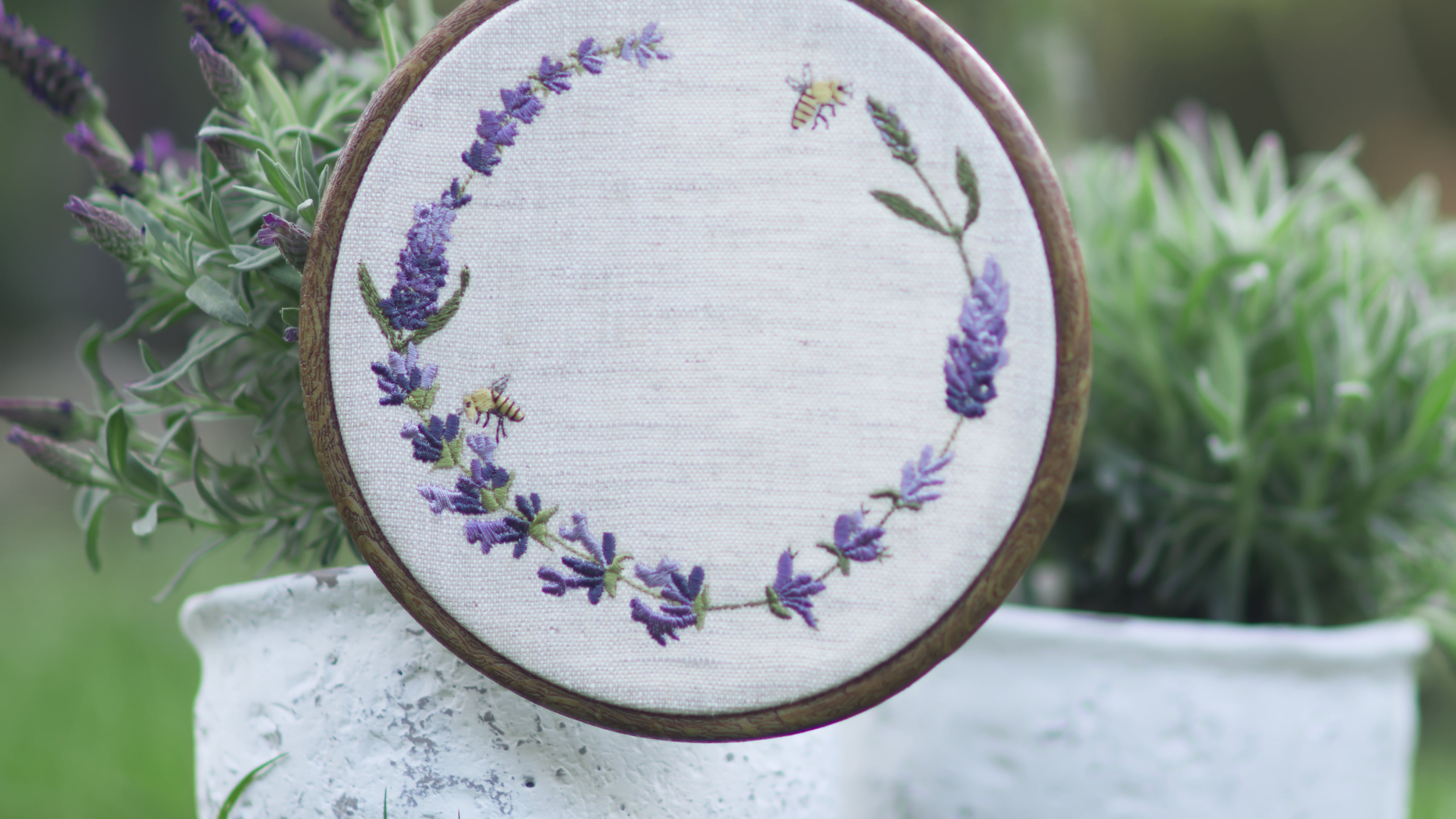 Sickdatei Stickmaschine Lavendel Sommer Blumen