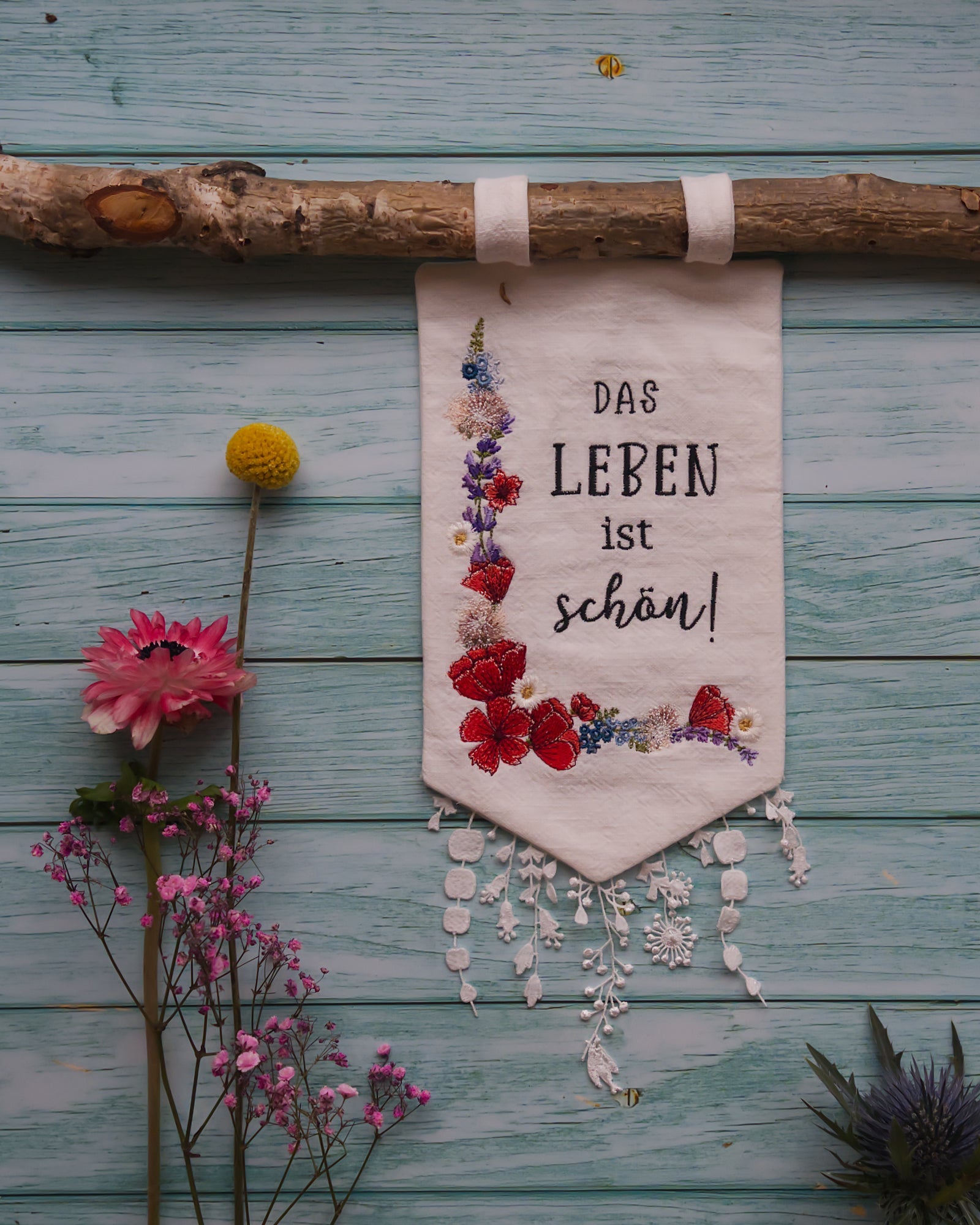 Stickdatei Klatschmohn ITH Lavendel Pusteblumen Cora Design