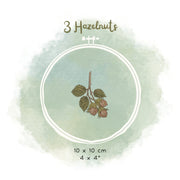 Stickdatei 3 Haselnüsse – Herbstliches Stickmuster mit Zweig und Nüssen • Naturmotiv für Landhausstil & Geschenkideen