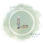 Stickdatei Junge im Schnee