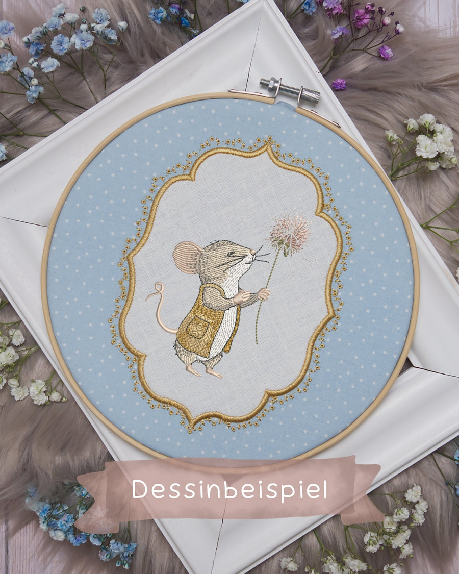 ITH Stickdateien Set Applikationsrahmen "Millefleur"