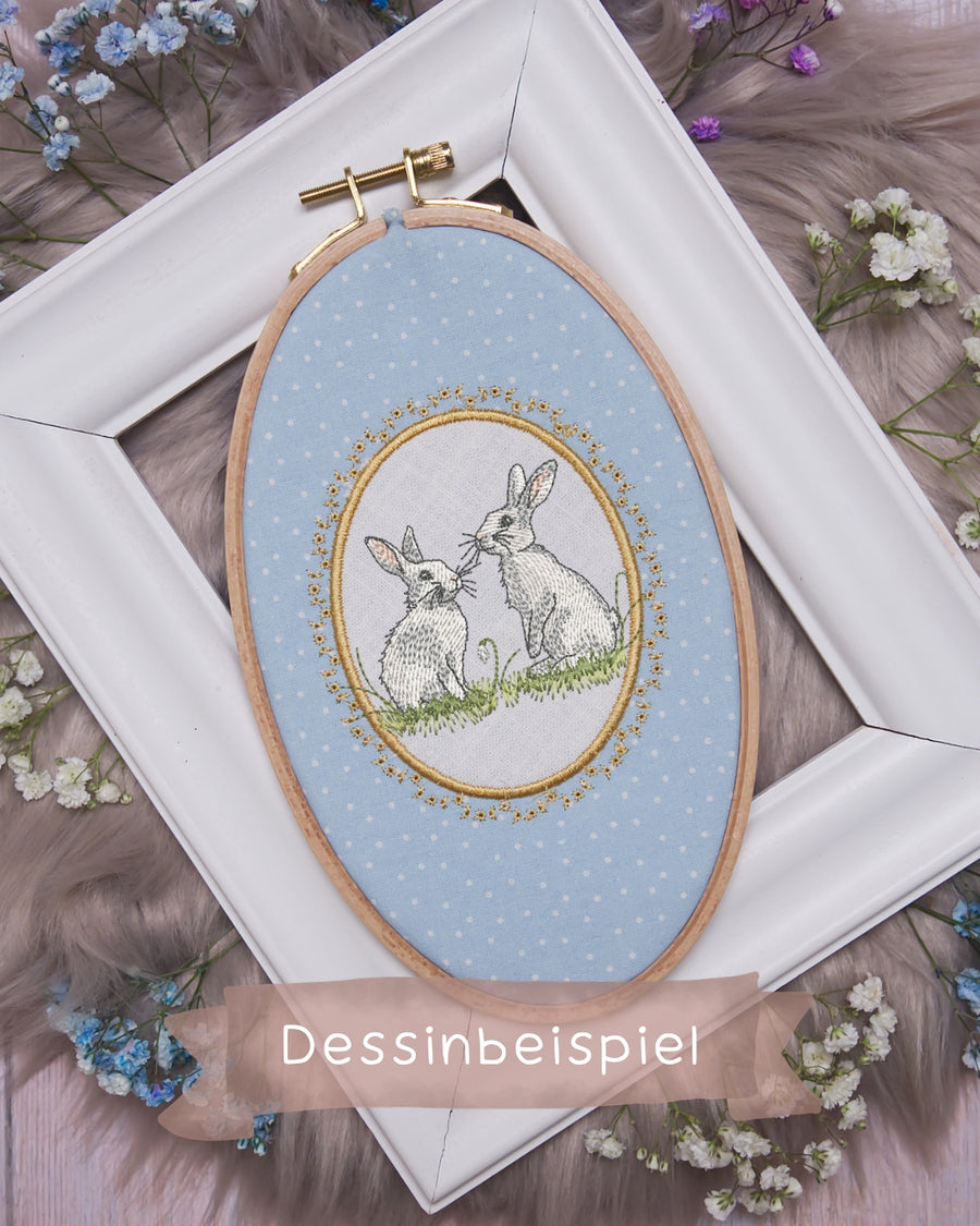 ITH Stickdateien Set Applikationsrahmen "Millefleur"