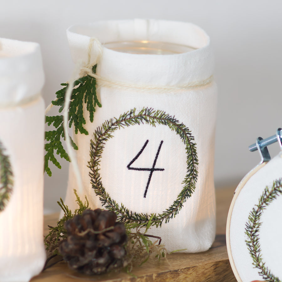 Embroidery file Advent wreaths