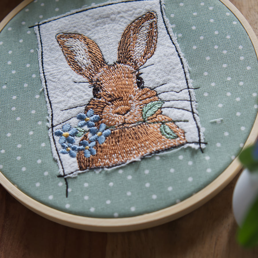 Embroidery file rabbit from the series "Spring in the Countryside"