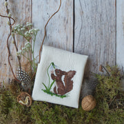 Embroidery file squirrel with snowdrops