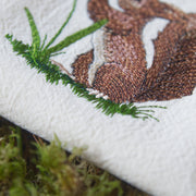 Embroidery file squirrel with snowdrops