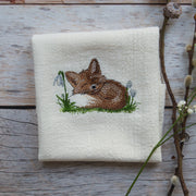 Stickdatei Fuchs mit Schneeglöckchen