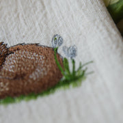 Stickdatei Fuchs mit Schneeglöckchen