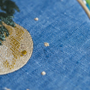 Stickdatei Fuchs und Hase sagen gute Nacht – romantisches Tiermotiv bei Mondschein