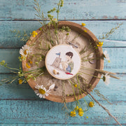 Stickdatei Junge mit Sandburg