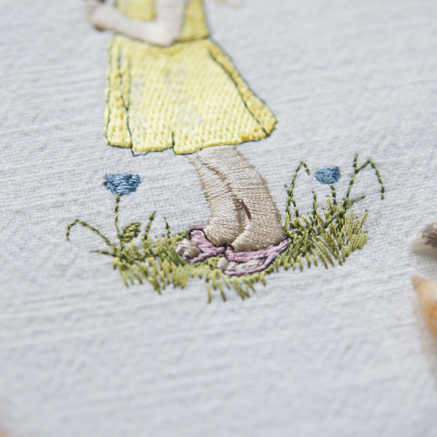 Stickdatei Mädchen und Möwe