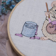 Stickdatei Maus bemalt Eier