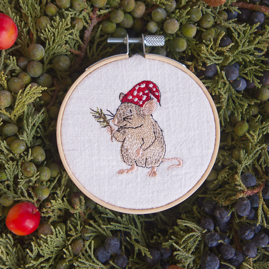 Stickdatei Mini-Set „Mäuseweihnacht“ 4 liebevoll gestaltete Weihnachtsmotive