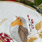 Rotkehlchen und Fliegenpilz – Stickdatei für 13x18 cm Rahmen