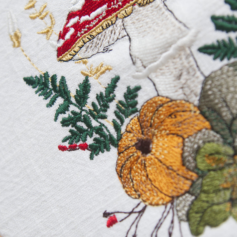 Rotkehlchen und Fliegenpilz – Stickdatei für 13x18 cm Rahmen