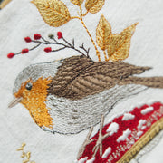 Rotkehlchen und Fliegenpilz – Stickdatei für 13x18 cm Rahmen