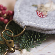 ITH Stickdatei Schlüsselanhänger mit Wichtelmaus