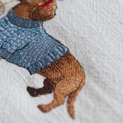 Stickdatei Weihnachtsdackel – Weihnachtliches Stickmuster Hund mit Pullover & Geweih • Winter Stickdatei für festliche Handarbeiten