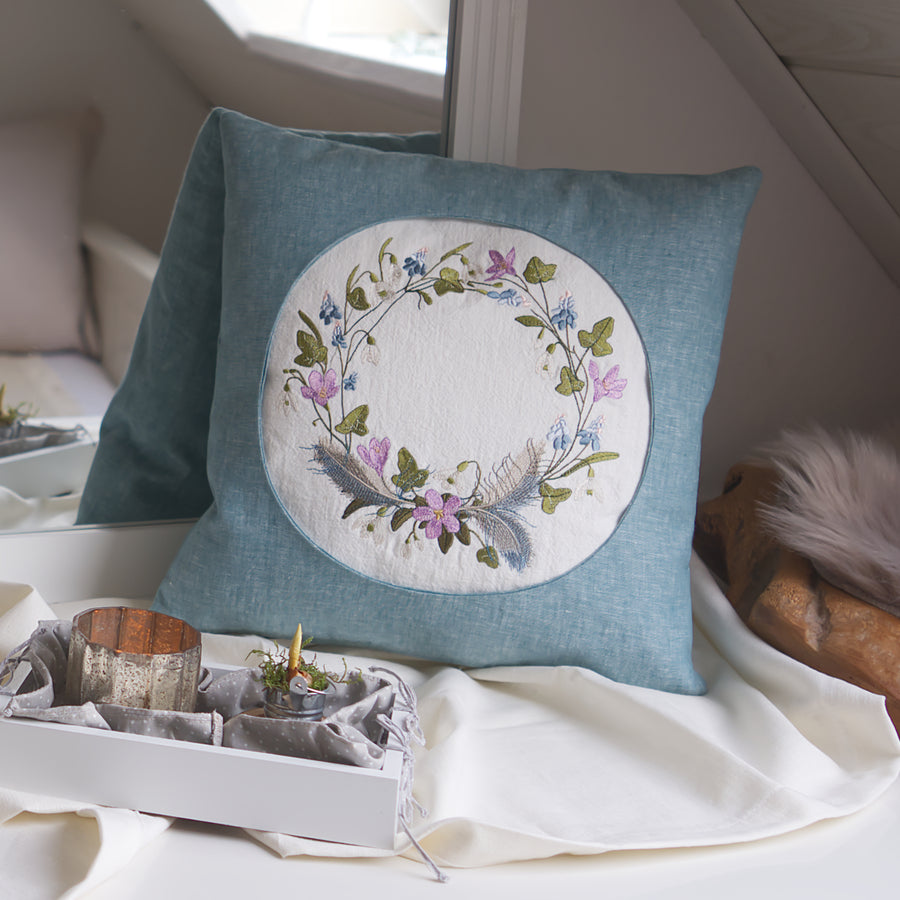 Stickdatei Frühblüherkranz