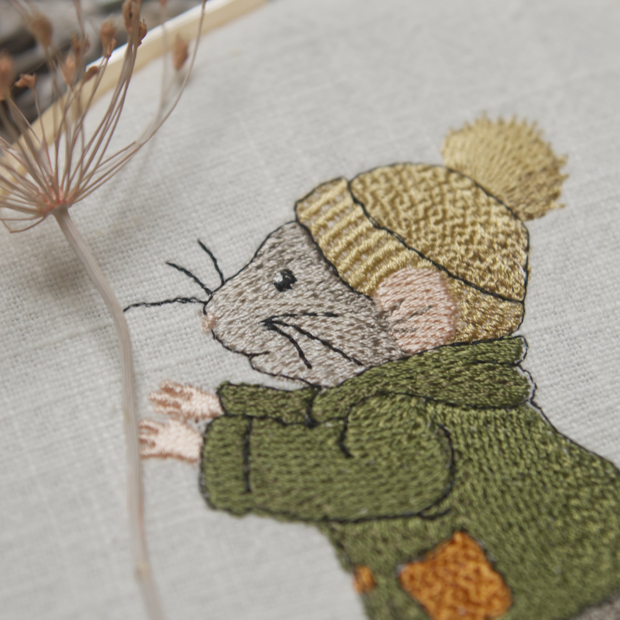 Stickdatei Maus im Schnee