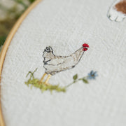 Stickdatei Pferd und Huhn