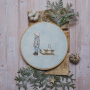 Stickdatei Junge im Schnee