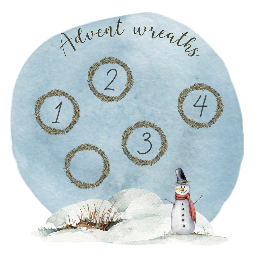 Embroidery file Advent wreaths