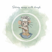 Stickdatei Backmaus mit Teig