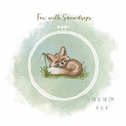 Stickdatei Fuchs mit Schneeglöckchen