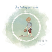 Stickdatei Junge sucht Muscheln