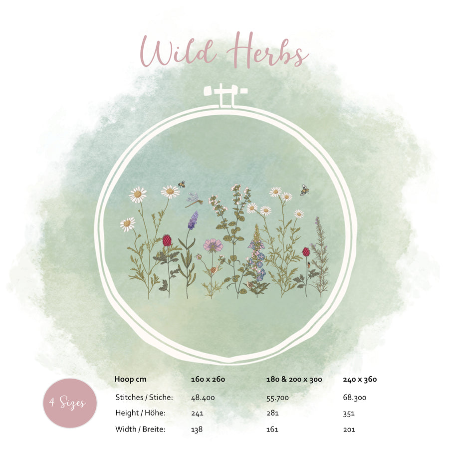 Stickdatei Kräuterwiese