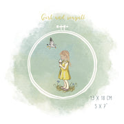 Stickdatei Mädchen und Möwe