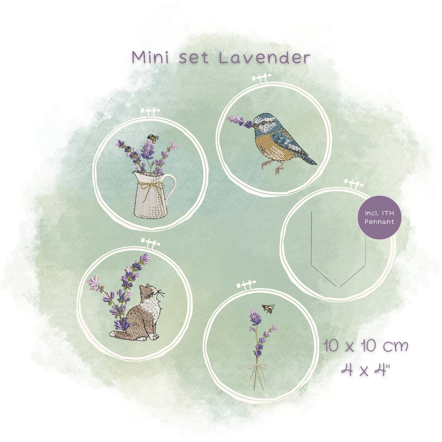 Stickdatei Lavendel-Minis aus der Lavendel-Serie