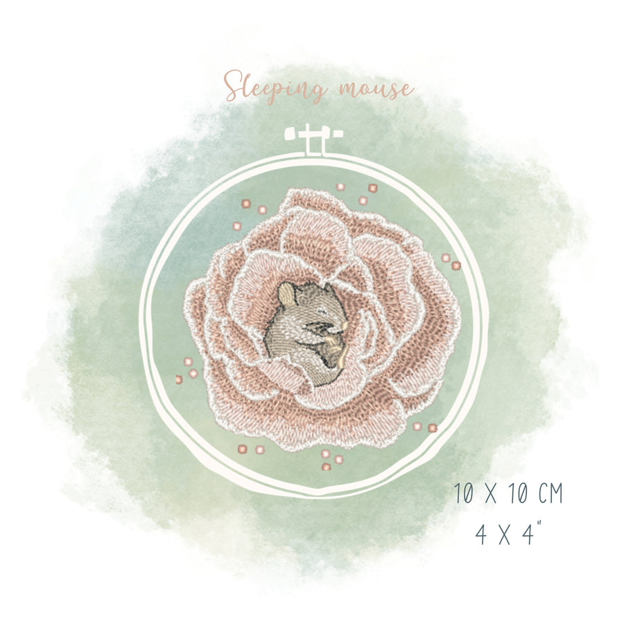 Stickdatei schlafende Maus