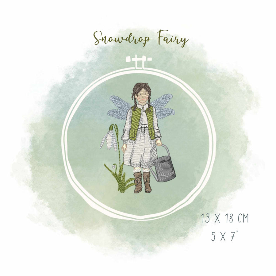 Stickdatei Schneeglöckchenelfe