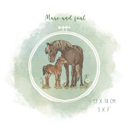 Stickdatei Stute und Fohlen