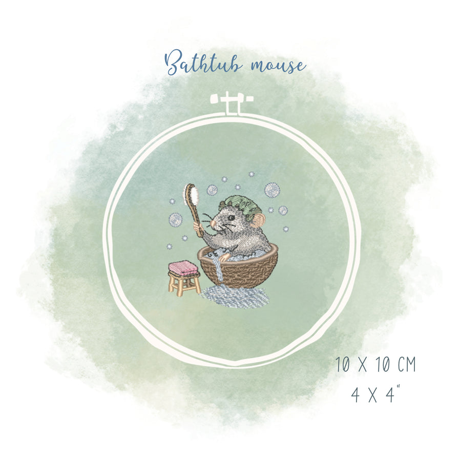 Stickdatei „Bademaus“ – Niedliches Motiv für kreative Projekte