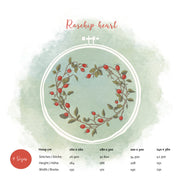 Hagebuttenherz – Stickdatei für große Stickrahmen