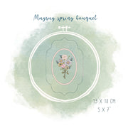 ITH Stickdatei Tassenuntersetzer mit Frühlingsstrauß