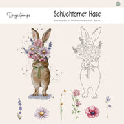 Digistamp Schüchterner Hase