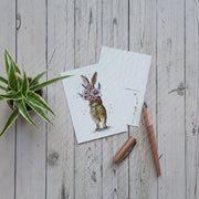 Digistamp Schüchterner Hase Postkarte Digistamp