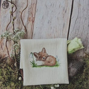 Stickdatei Fuchs mit Schneeglöckchen