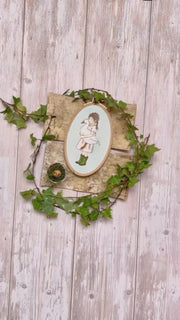 Stickdatei Mädchen mit Gans