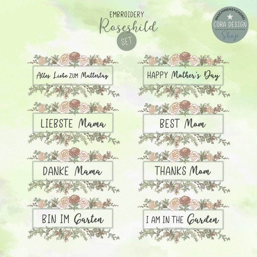 Stickdatei Muttertag Set