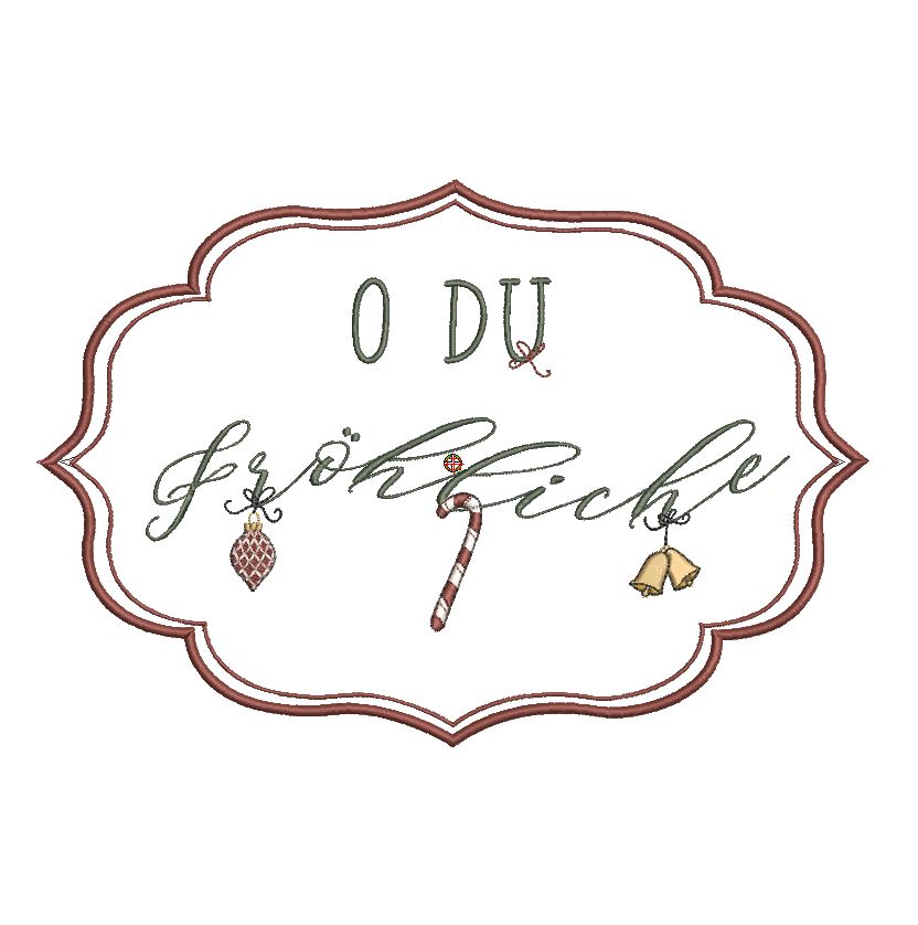 Embroidery file "O Holy Night" Appliqué processing