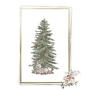 Stickdatei Tanne mit Kaninchen