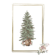 Stickdatei Tanne mit Reh