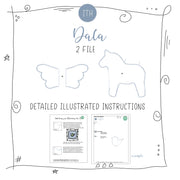 Stickdatei ITH Dalapferd