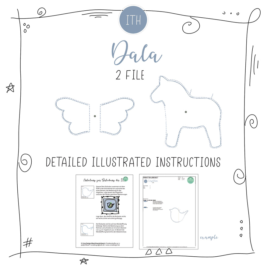 Stickdatei ITH Dalapferd